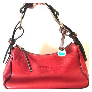 Dooney & Bourke Red & Brown Leather Purse,  New